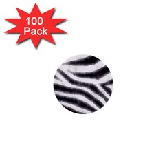 Black&white Zebra Abstract Pattern  1  Mini Buttons (100 Pack)  by OCDesignss