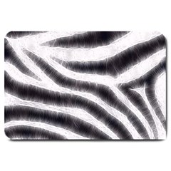 Black&white Zebra Abstract Pattern  Large Doormat  by OCDesignss