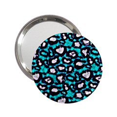Turquoise Blue Cheetah Abstract  2 25  Handbag Mirrors by OCDesignss