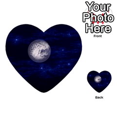 Moon And Stars Multi-purpose Cards (heart)  by digitaldivadesigns