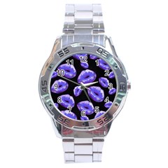 Sassy Purple Puckered Lips  Stainless Steel Men s Watch by OCDesignss