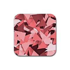 Geo Fun 8 Peach Rubber Coaster (Square) 