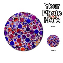 Lovely Allover Hot Shapes Blue Multi-purpose Cards (Round) 