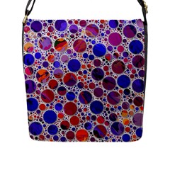 Lovely Allover Hot Shapes Blue Flap Messenger Bag (L) 