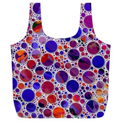 Lovely Allover Hot Shapes Blue Full Print Recycle Bags (L) 