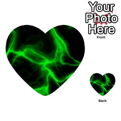 Cosmic Energy Green Multi-purpose Cards (heart)  by ImpressiveMoments
