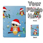 Funny, Cute Christmas Owls With Snowflakes Multi-purpose Cards (Rectangle)  Front 21