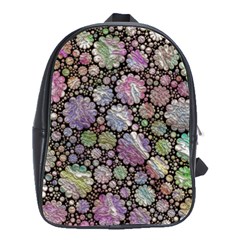 Sweet Allover 3d Flowers School Bags(Large) 