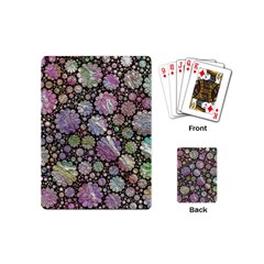 Sweet Allover 3d Flowers Playing Cards (Mini) 