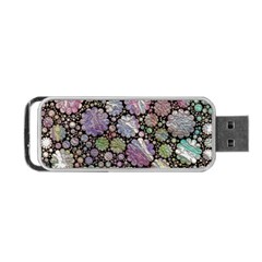 Sweet Allover 3d Flowers Portable USB Flash (One Side)