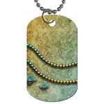 Elegant Vintage With Pearl Necklace Dog Tag (Two Sides) Front