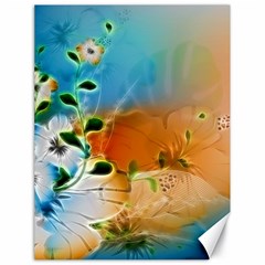 Wonderful Flowers In Colorful And Glowing Lines Canvas 18  x 24  