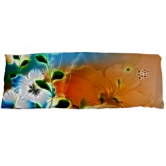 Wonderful Flowers In Colorful And Glowing Lines Body Pillow Cases Dakimakura (Two Sides) 