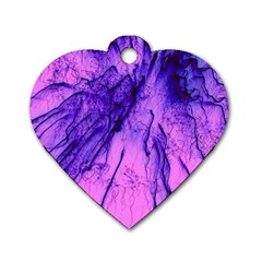 Special Fireworks Pink,blue Dog Tag Heart (two Sides) by ImpressiveMoments