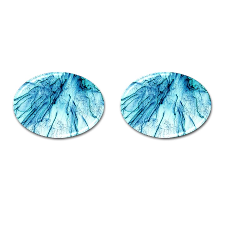 Special Fireworks, Aqua Cufflinks (Oval)