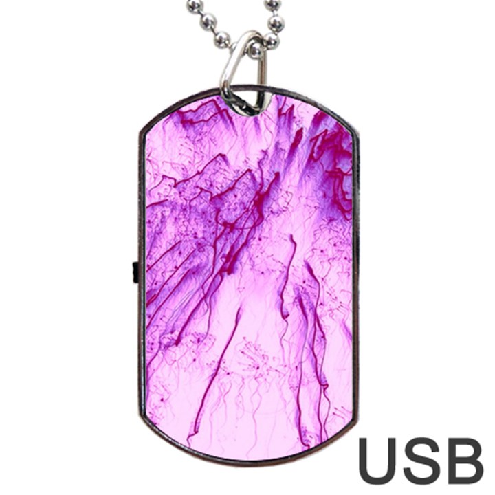 Special Fireworks, Pink Dog Tag USB Flash (Two Sides) 