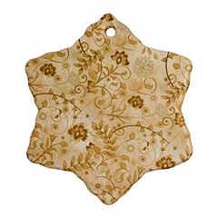 Flower Pattern In Soft  Colors Snowflake Ornament (2-side) by FantasyWorld7