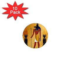 Anubis, Ancient Egyptian God Of The Dead Rituals  1  Mini Magnet (10 Pack)  by FantasyWorld7