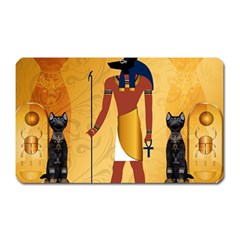 Anubis, Ancient Egyptian God Of The Dead Rituals  Magnet (rectangular) by FantasyWorld7