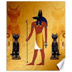 Anubis, Ancient Egyptian God Of The Dead Rituals  Canvas 20  X 24   by FantasyWorld7