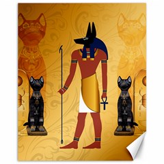 Anubis, Ancient Egyptian God Of The Dead Rituals  Canvas 11  X 14   by FantasyWorld7