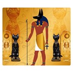 Anubis, Ancient Egyptian God Of The Dead Rituals  Double Sided Flano Blanket (Small)  50 x40  Blanket Back