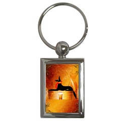 Anubis, Ancient Egyptian God Of The Dead Rituals  Key Chains (rectangle)  by FantasyWorld7