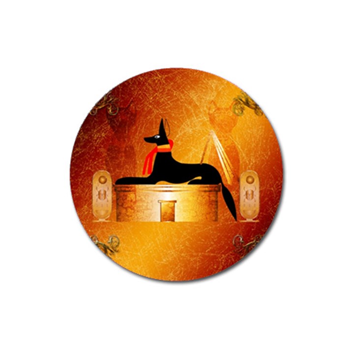 Anubis, Ancient Egyptian God Of The Dead Rituals  Magnet 3  (Round)