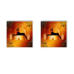 Anubis, Ancient Egyptian God Of The Dead Rituals  Cufflinks (square) by FantasyWorld7