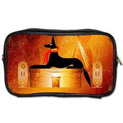 Anubis, Ancient Egyptian God Of The Dead Rituals  Toiletries Bags by FantasyWorld7