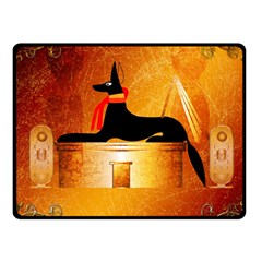 Anubis, Ancient Egyptian God Of The Dead Rituals  Fleece Blanket (small) by FantasyWorld7