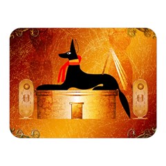 Anubis, Ancient Egyptian God Of The Dead Rituals  Double Sided Flano Blanket (mini)  by FantasyWorld7
