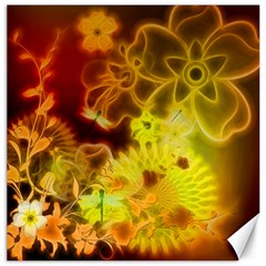 Glowing Colorful Flowers Canvas 20  X 20   by FantasyWorld7