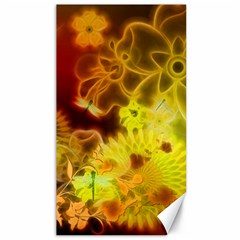 Glowing Colorful Flowers Canvas 40  X 72   by FantasyWorld7