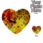 Glowing Colorful Flowers Multi-purpose Cards (Heart)  Back 19