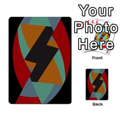 Fractal Design In Red, Soft-turquoise, Camel On Black Multi-purpose Cards (rectangle)  by digitaldivadesigns