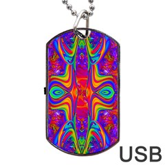 Abstract 1 Dog Tag Usb Flash (two Sides)  by icarusismartdesigns
