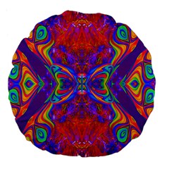 Butterfly Abstract Large 18  Premium Flano Round Cushion  by icarusismartdesigns