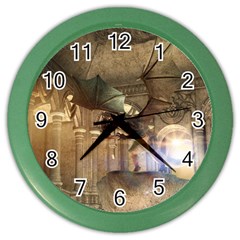 The Dragon Color Wall Clocks by FantasyWorld7