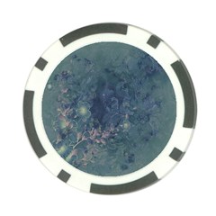 Vintage Floral In Blue Colors Poker Chip Card Guards (10 Pack)  by FantasyWorld7