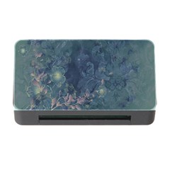 Vintage Floral In Blue Colors Memory Card Reader With Cf by FantasyWorld7