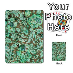 Beautiful Floral Pattern In Green Multi-purpose Cards (rectangle)  by FantasyWorld7