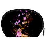 Awesome Flowers With Fire And Flame Accessory Pouches (Large)  Back