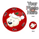 Funny Polar Bear Playing Cards 54 (Round)  Front - ClubJ