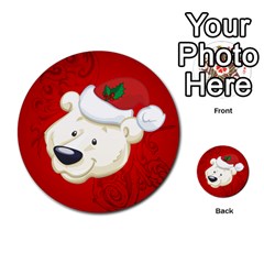 Funny Polar Bear Multi-purpose Cards (round) 