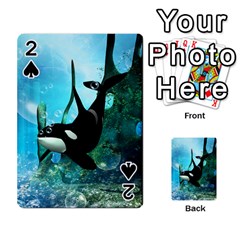 Orca Swimming In A Fantasy World Playing Cards 54 Designs  by FantasyWorld7