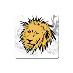 Lion Square Magnet