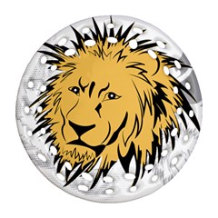 Lion Round Filigree Ornament (2side)