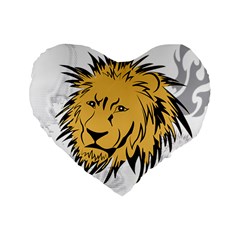 Lion Standard 16  Premium Heart Shape Cushions by EnjoymentArt