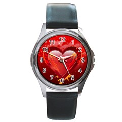 Heart Round Metal Watches by EnjoymentArt